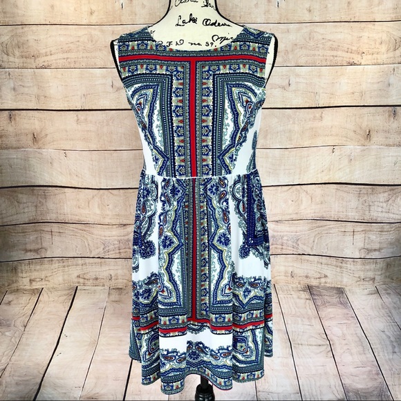 eva varro Dresses & Skirts - Eva Varro Bright Sleeveless Peggy Dress Size S